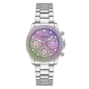 Guess Women’s Quartz Silver Stainless Steel Multi Color Dial 38mm Watch GW0483L1 UAE DUBAI AJMAN SHARJAH ABU DHABI RAS AL KHAIMA UMM UL QUWAIN ALAIN FUJAIRAH