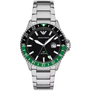 Emporio Armani Men’s Quartz Silver Stainless Steel Black Dial 42mm Watch AR11589 UAE DUBAI AJMAN SHARJAH ABU DHABI RAS AL KHAIMA UMM UL QUWAIN ALAIN FUJAIRAH