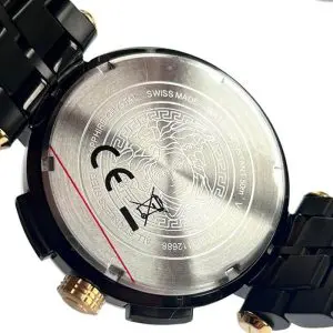 Versace Men’s Quartz Swiss Made Two-tone Stainless Steel Black Dial 45mm Watch VE1D01620 UAE DUBAI AJMAN SHARJAH ABU DHABI RAS AL KHAIMA UMM UL QUWAIN ALAIN FUJAIRAH