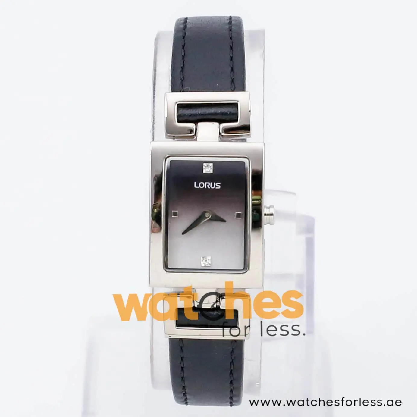 Lorus by Seiko Women’s Quartz Black Leather Strap Black & Silver Dial 20mm Watch Y120X049 UAE DUBAI AJMAN SHARJAH ABU DHABI RAS AL KHAIMA UMM UL QUWAIN ALAIN FUJAIRAH