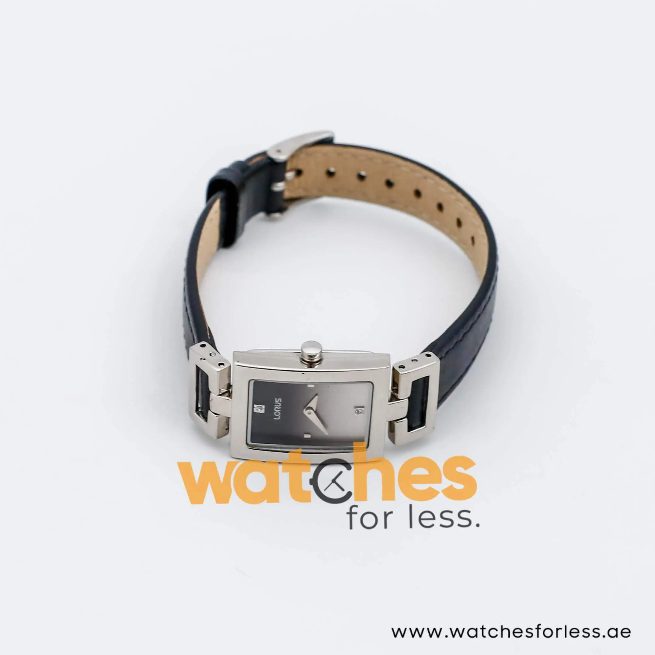 Lorus by Seiko Women’s Quartz Black Leather Strap Black & Silver Dial 20mm Watch Y120X049 UAE DUBAI AJMAN SHARJAH ABU DHABI RAS AL KHAIMA UMM UL QUWAIN ALAIN FUJAIRAH
