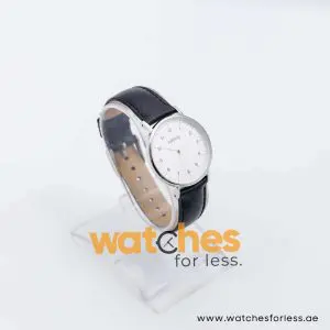 Lorus by Seiko Women’s Quartz Black Leather Strap White Dial 32mm Watch RH803CX9