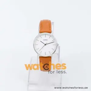 Lorus by Seiko Women’s Quartz Brown Leather Strap White Dial 32mm Watch RH885BX9