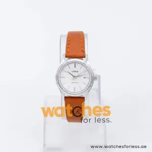 Lorus by Seiko Women’s Quartz Brown Leather Strap Silver Dial 27mm Watch RH785AX9