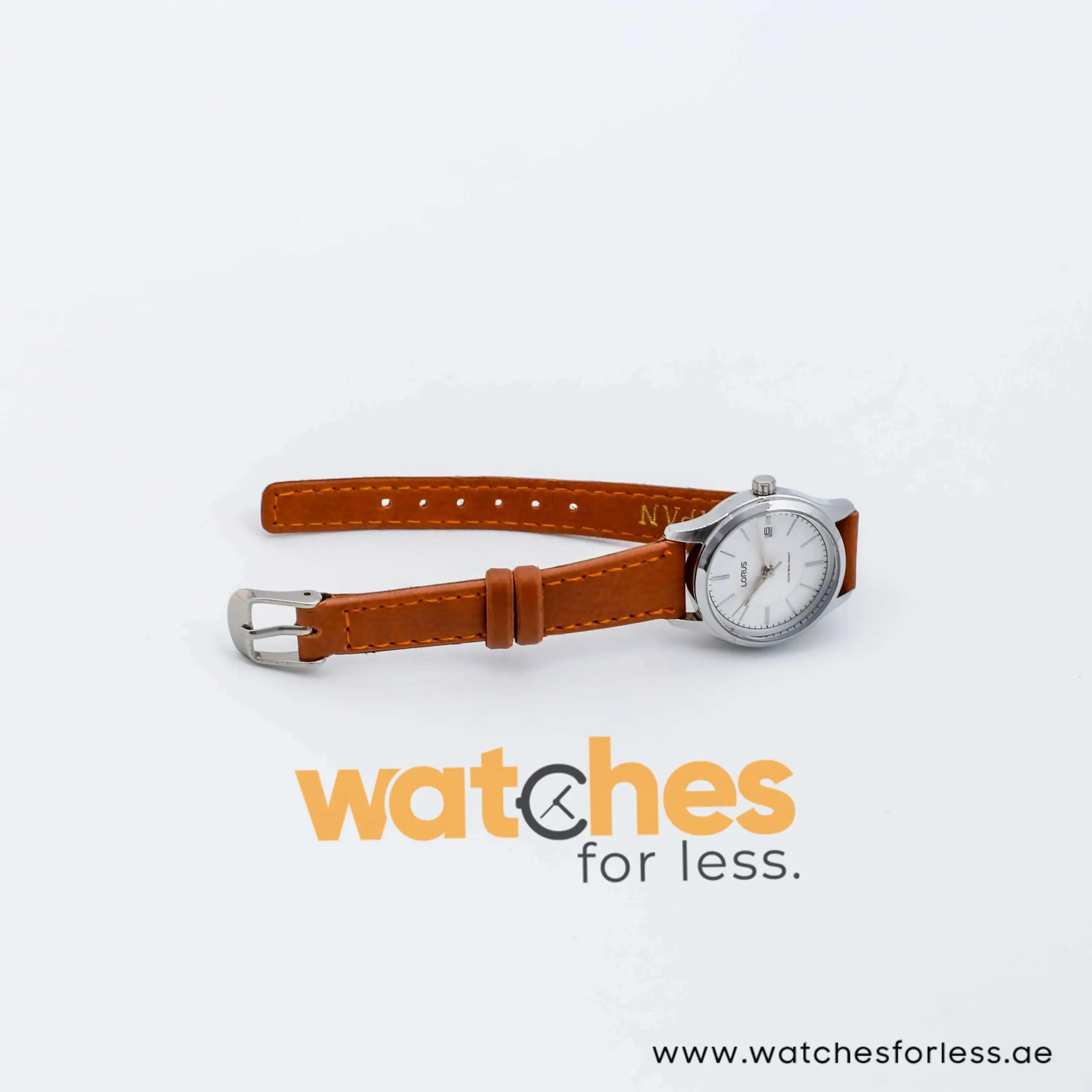 Lorus by Seiko Women’s Quartz Brown Leather Strap Silver Dial 27mm Watch RH785AX9