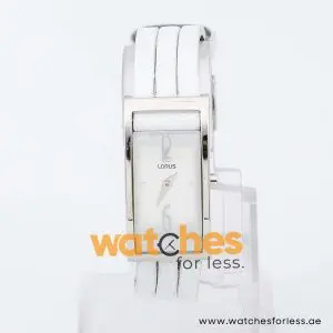 Lorus by Seiko Women’s Quartz White Leather Strap Silver Sunray Dial 19mm Watch RRW13BX9