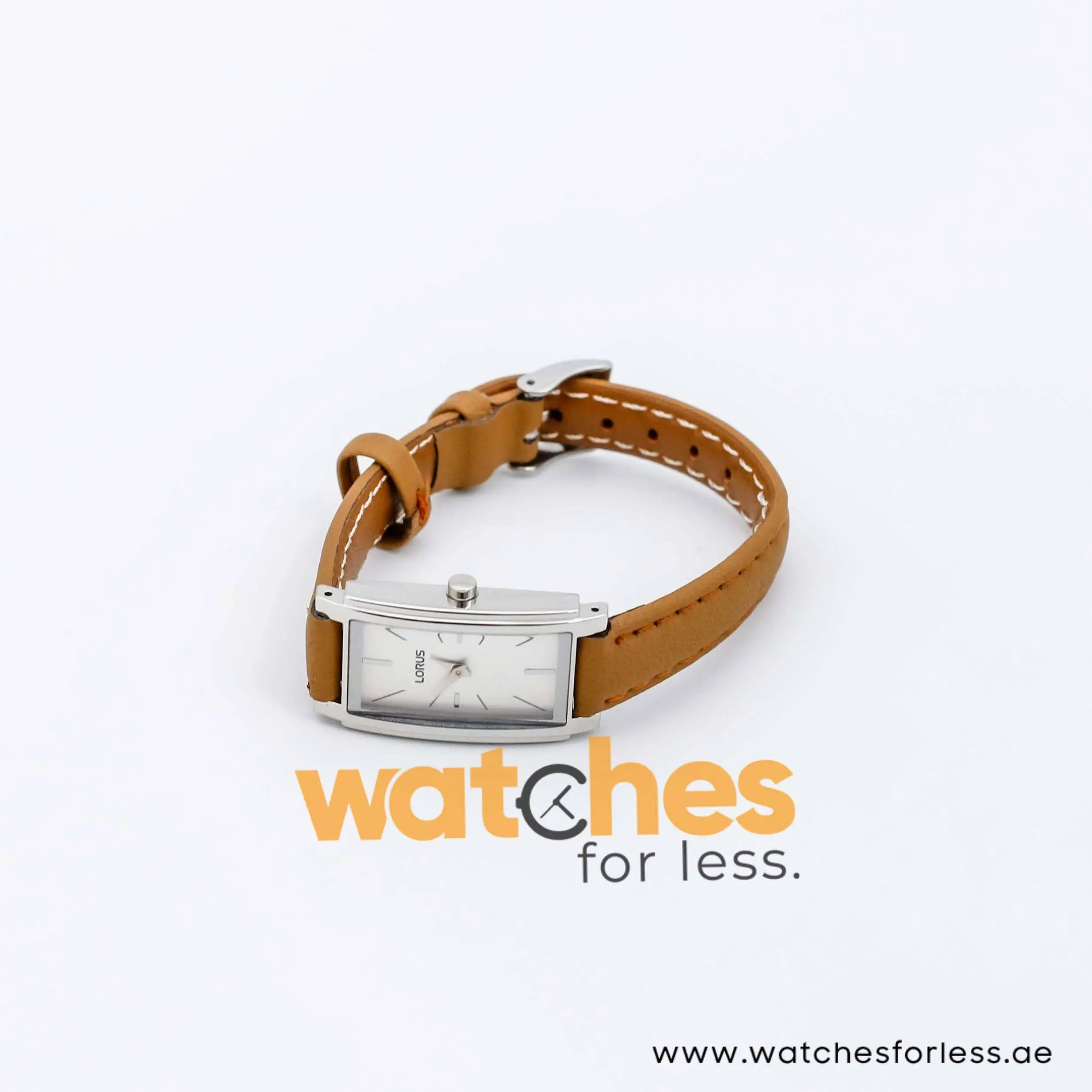 Lorus by Seiko Women’s Quartz Camel Brown Leather Strap Silver Dial 20mm Watch RRW07EX9