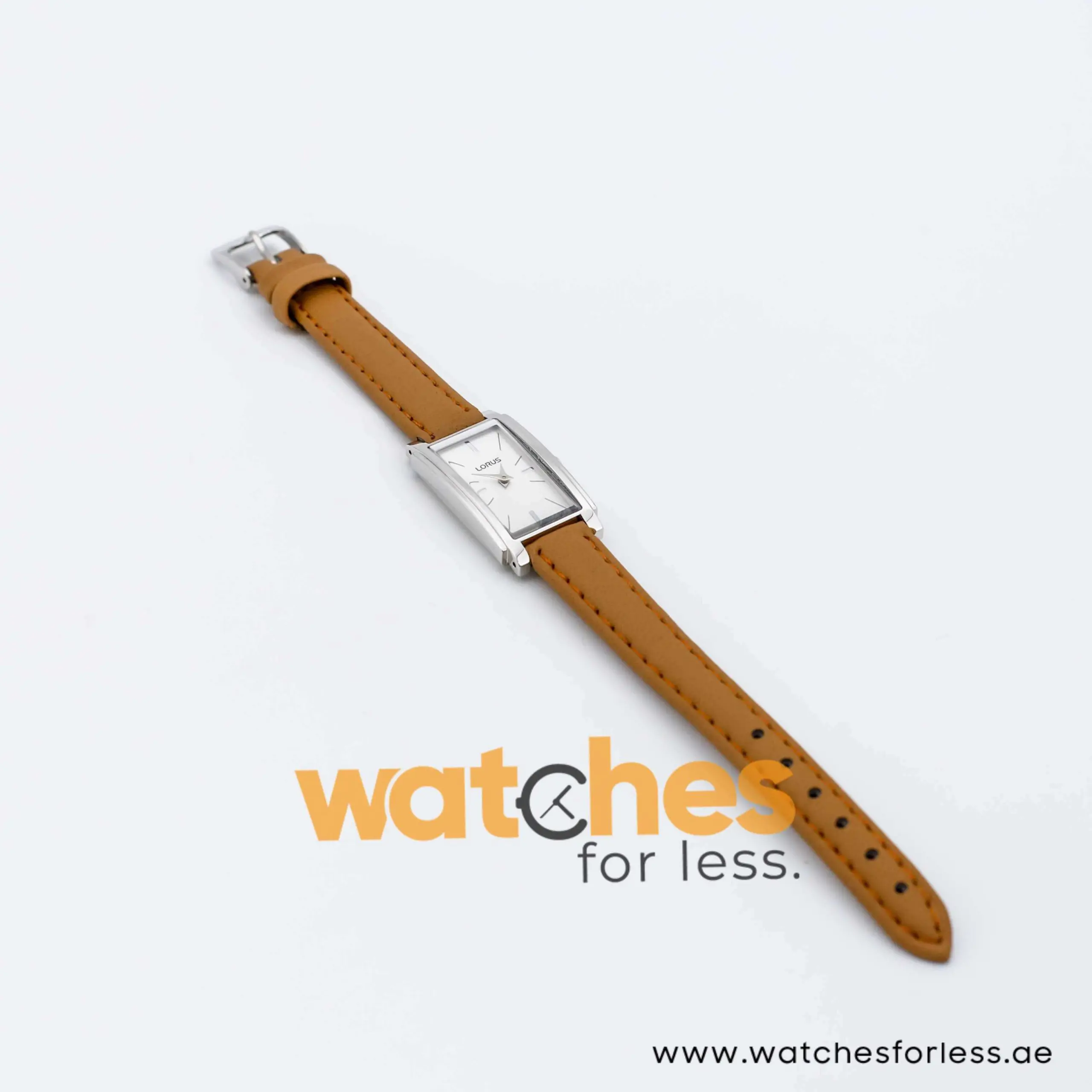 Lorus by Seiko Women’s Quartz Camel Brown Leather Strap Silver Dial 20mm Watch RRW07EX9