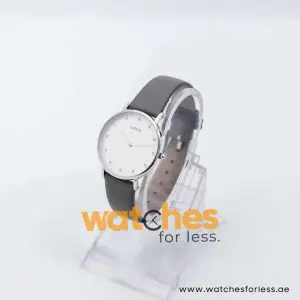 Lorus by Seiko Women’s Quartz Grey Leather Strap White Dial 32mm Watch RM201AX9