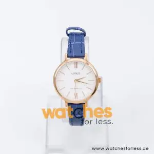 Lorus by Seiko Women’s Quartz Blue Leather Strap White Dial 32mm Watch RG264LX9