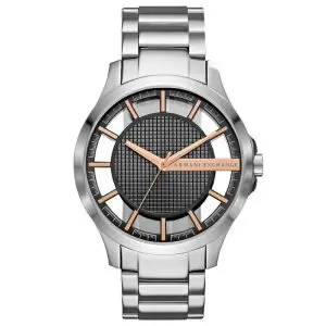 Armani Exchange Men’s Quartz Silver Stainless Steel Grey Skeleton Dial 46mm Watch AX2199 UAE DUBAI AJMAN SHARJAH ABU DHABI RAS AL KHAIMA UMM UL QUWAIN ALAIN FUJAIRAH