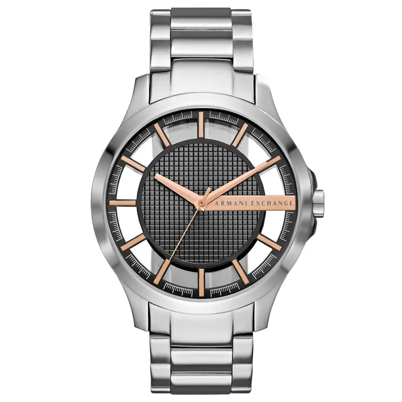 Armani Exchange Men’s Quartz Silver Stainless Steel Grey Skeleton Dial 46mm Watch AX2199 UAE DUBAI AJMAN SHARJAH ABU DHABI RAS AL KHAIMA UMM UL QUWAIN ALAIN FUJAIRAH