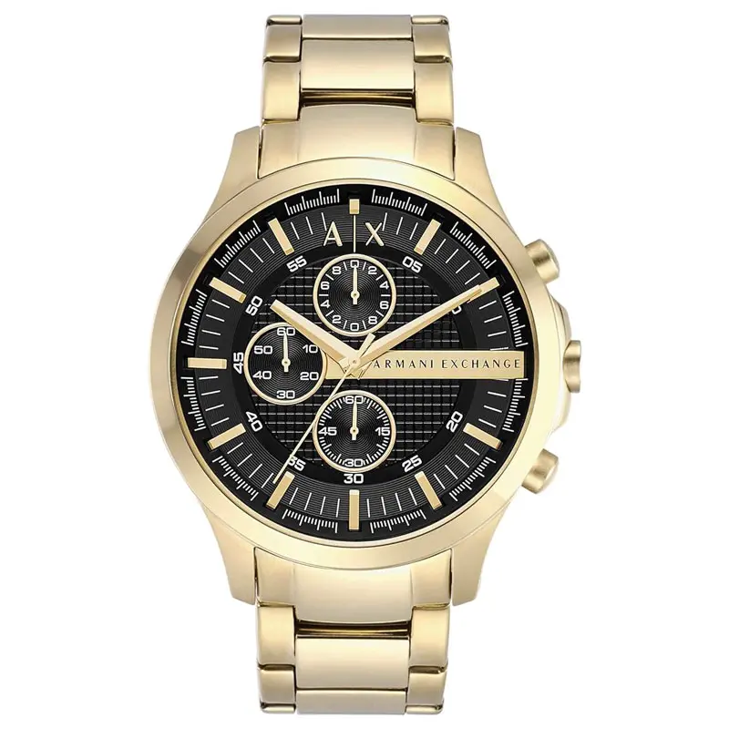 Armani Exchange Men’s Quartz Gold Stainless Steel Black Dial 46mm Watch AX2137 UAE DUBAI AJMAN SHARJAH ABU DHABI RAS AL KHAIMA UMM UL QUWAIN ALAIN FUJAIRAH