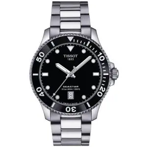 TISSOT Men’s Swiss Made Quartz Silver Stainless Steel Black Dial 40mm Watch T120.410.11.051.00 UAE DUBAI AJMAN SHARJAH ABU DHABI RAS AL KHAIMA UMM UL QUWAIN ALAIN FUJAIRAH