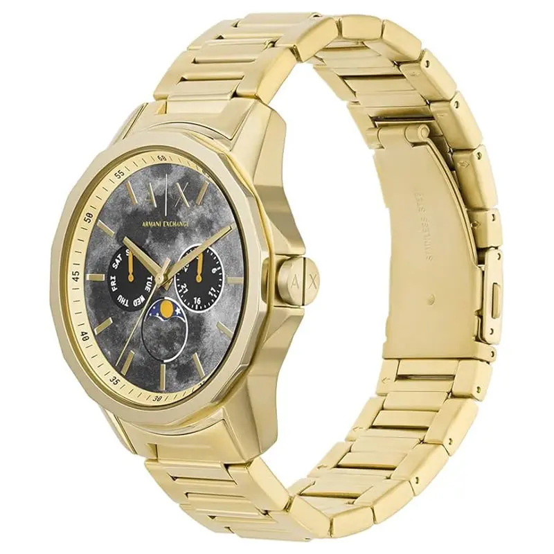 Armani Exchange Men’s Quartz Gold Stainless Steel Grey Dial 44mm Watch AX1737 UAE DUBAI AJMAN SHARJAH ABU DHABI RAS AL KHAIMA UMM UL QUWAIN ALAIN FUJAIRAH