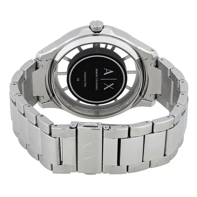 Armani Exchange Men’s Quartz Silver Stainless Steel Grey Skeleton Dial 46mm Watch AX2199 UAE DUBAI AJMAN SHARJAH ABU DHABI RAS AL KHAIMA UMM UL QUWAIN ALAIN FUJAIRAH