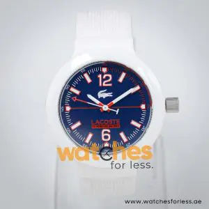 Lacoste Men’s Quartz White Silicone Strap Navy Blue Dial 44mm Watch 2010702 UAE DUBAI AJMAN SHARJAH ABU DHABI RAS AL KHAIMA UMM UL QUWAIN ALAIN FUJAIRAH