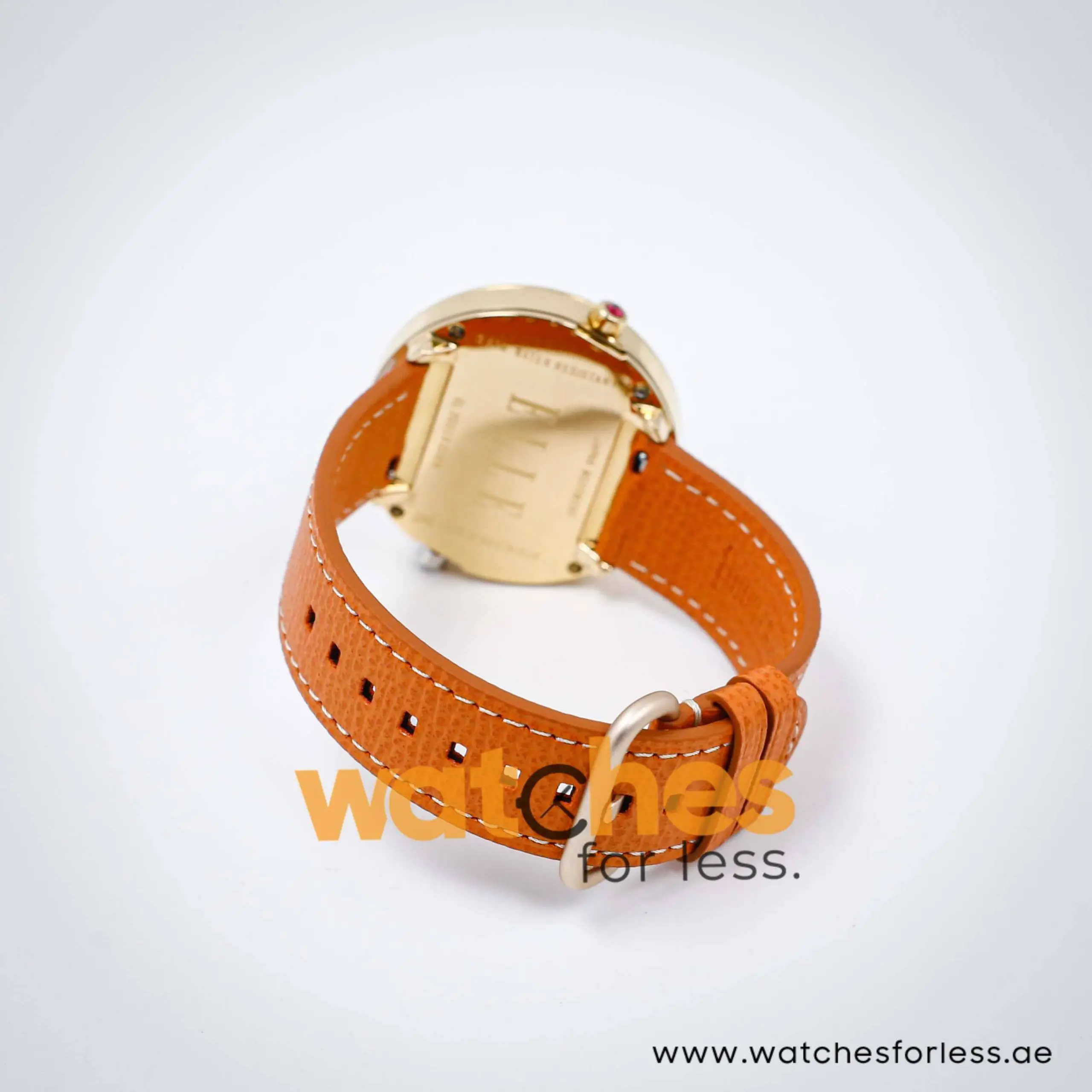 Elle Women’s Quartz Orange Leather Strap Gold Dial 41mm Dual Time Watch EL20038S56N UAE DUBAI AJMAN SHARJAH ABU DHABI RAS AL KHAIMA UMM UL QUWAIN ALAIN FUJAIRAH