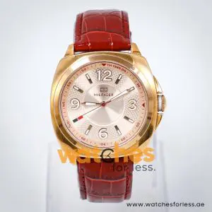 Tommy Hilfiger Women’s Quartz Maroon Leather Strap Rose Gold Dial 38mm Watch 1781337 UAE DUBAI AJMAN SHARJAH ABU DHABI RAS AL KHAIMA UMM UL QUWAIN ALAIN FUJAIRAH