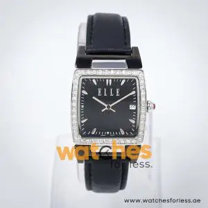 Elle Women’s Quartz Black Leather Strap Black Dial 29mm Watch EL20118S06N UAE DUBAI AJMAN SHARJAH ABU DHABI RAS AL KHAIMA UMM UL QUWAIN ALAIN FUJAIRAH