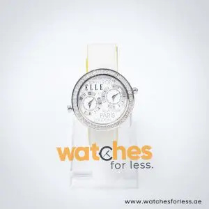 Elle Women’s Quartz Off White Leather Strap White Dial 41mm Dual Time Watch EL20073S03C UAE DUBAI AJMAN SHARJAH ABU DHABI RAS AL KHAIMA UMM UL QUWAIN ALAIN FUJAIRAH