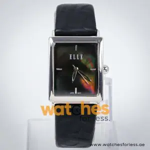 Elle Women’s Quartz Black Leather Strap Black Mother Of Pearl Dial 26mm Watch EL20026S03C UAE DUBAI AJMAN SHARJAH ABU DHABI RAS AL KHAIMA UMM UL QUWAIN ALAIN FUJAIRAH