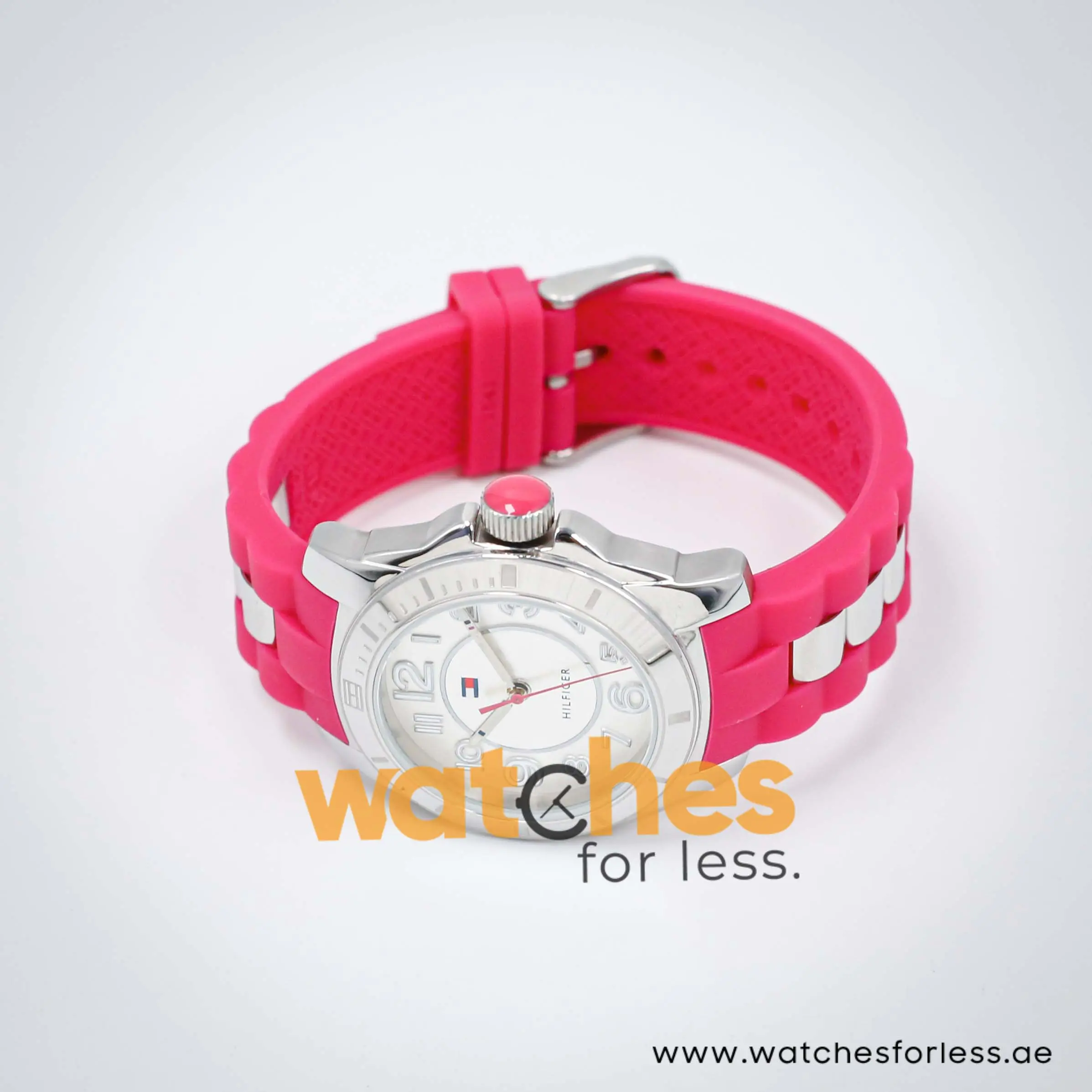Tommy Hilfiger Women’s Quartz Pink Silicone Strap Silver Sunray Dial 36mm Watch 1781308 UAE DUBAI AJMAN SHARJAH ABU DHABI RAS AL KHAIMA UMM UL QUWAIN ALAIN FUJAIRAH