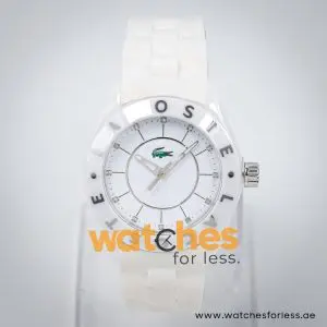 Lacoste Women’s Quartz White Silicone Strap White Dial 37mm Watch 2000672 UAE DUBAI AJMAN SHARJAH ABU DHABI RAS AL KHAIMA UMM UL QUWAIN ALAIN FUJAIRAH