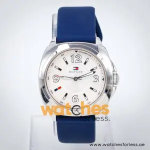 Tommy Hilfiger Women’s Quartz Blue Silicone Strap Off White Dial 38mm Watch 1781335 UAE DUBAI AJMAN SHARJAH ABU DHABI RAS AL KHAIMA UMM UL QUWAIN ALAIN FUJAIRAH