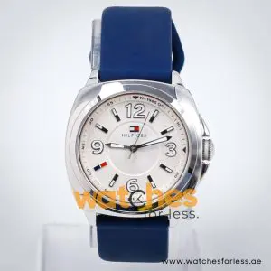 Tommy Hilfiger Women’s Quartz Blue Silicone Strap Off White Dial 38mm Watch 1781335 UAE DUBAI AJMAN SHARJAH ABU DHABI RAS AL KHAIMA UMM UL QUWAIN ALAIN FUJAIRAH