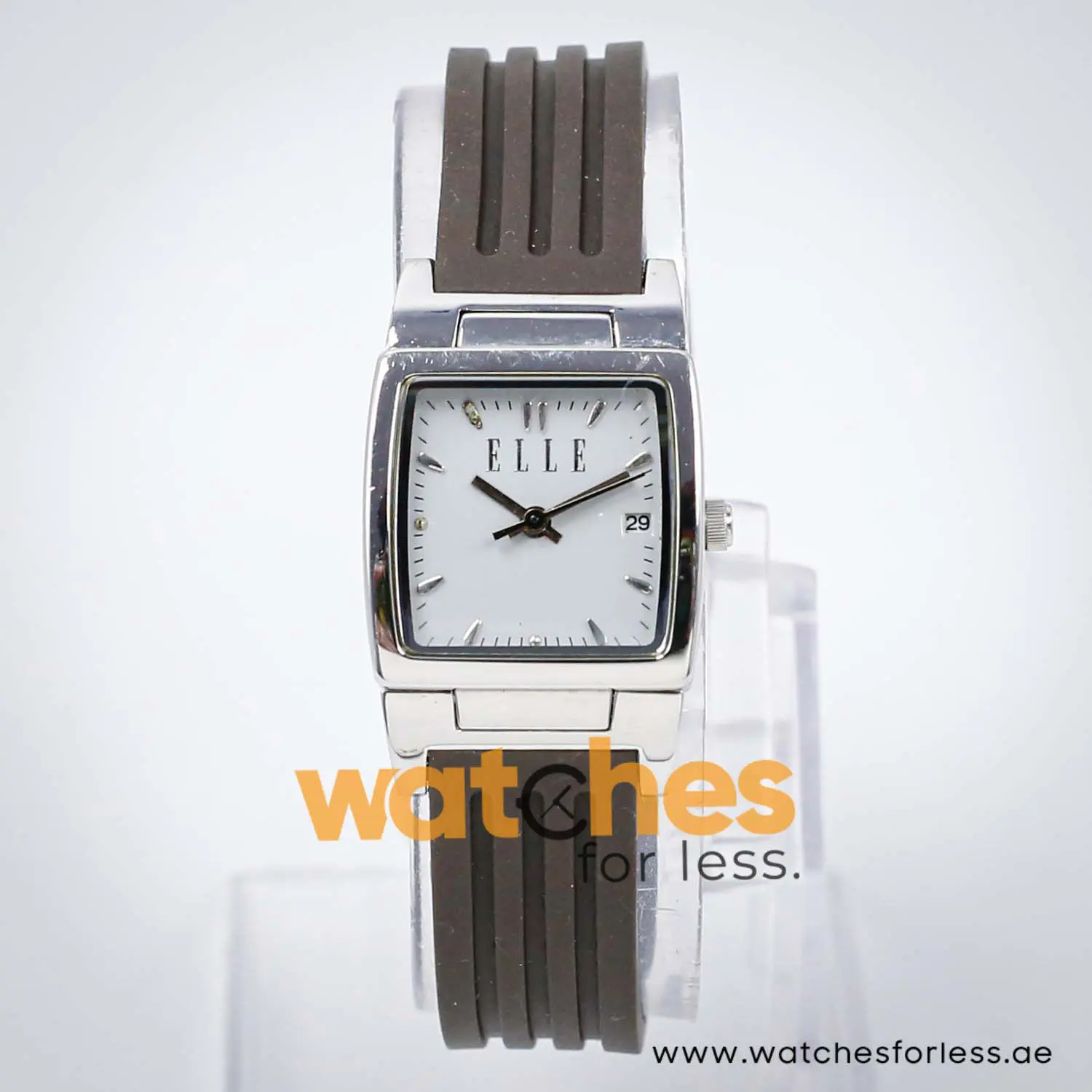 Elle Women’s Quartz Grey Silicone Strap Light Grey Dial 23mm Watch EL20039P03N UAE DUBAI AJMAN SHARJAH ABU DHABI RAS AL KHAIMA UMM UL QUWAIN ALAIN FUJAIRAH