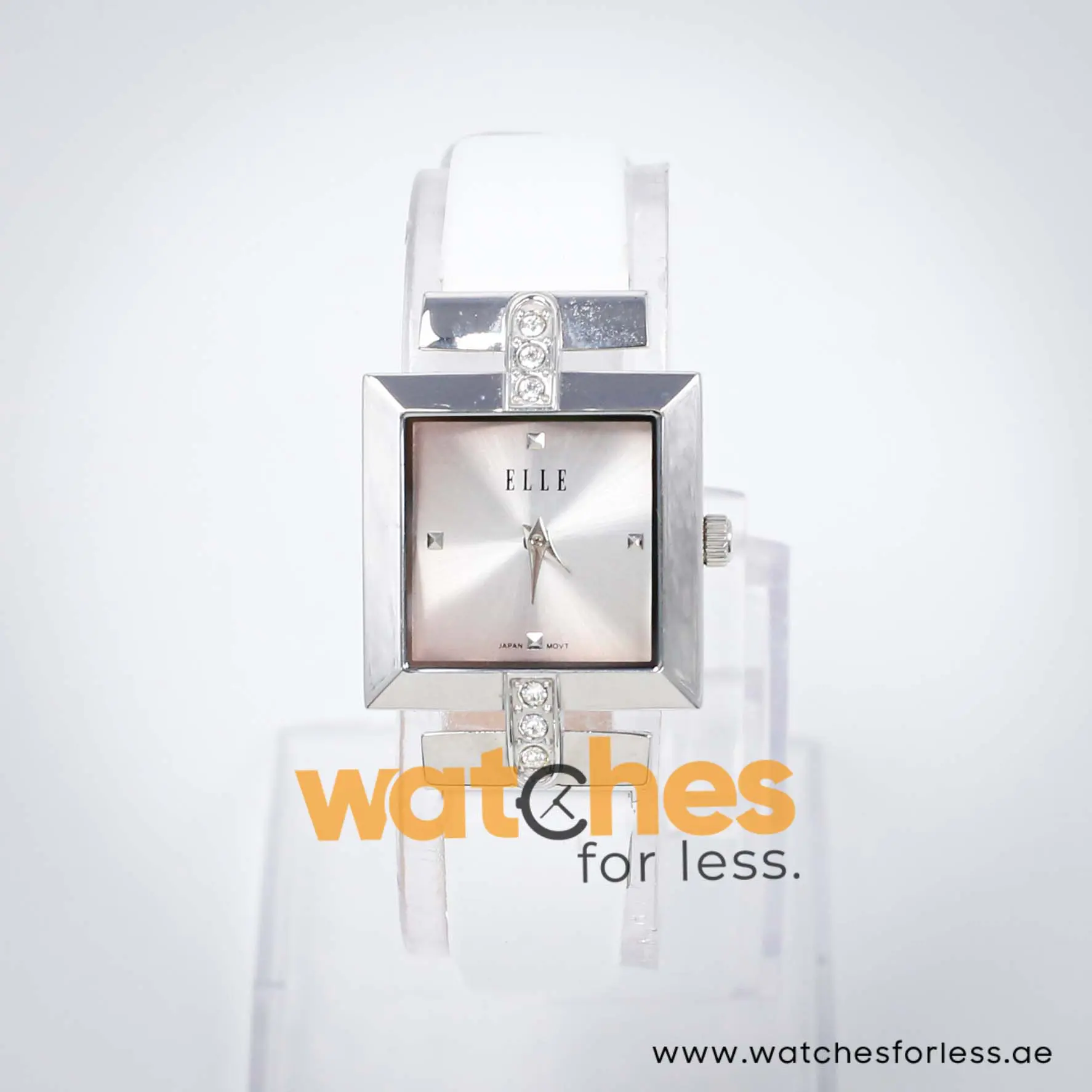 Elle Women’s Quartz White Leather Strap Silver Dial 25mm Watch EL20028S05C UAE DUBAI AJMAN SHARJAH ABU DHABI RAS AL KHAIMA UMM UL QUWAIN ALAIN FUJAIRAH