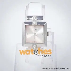 Elle Women’s Quartz White Leather Strap Silver Dial 25mm Watch EL20028S05C UAE DUBAI AJMAN SHARJAH ABU DHABI RAS AL KHAIMA UMM UL QUWAIN ALAIN FUJAIRAH