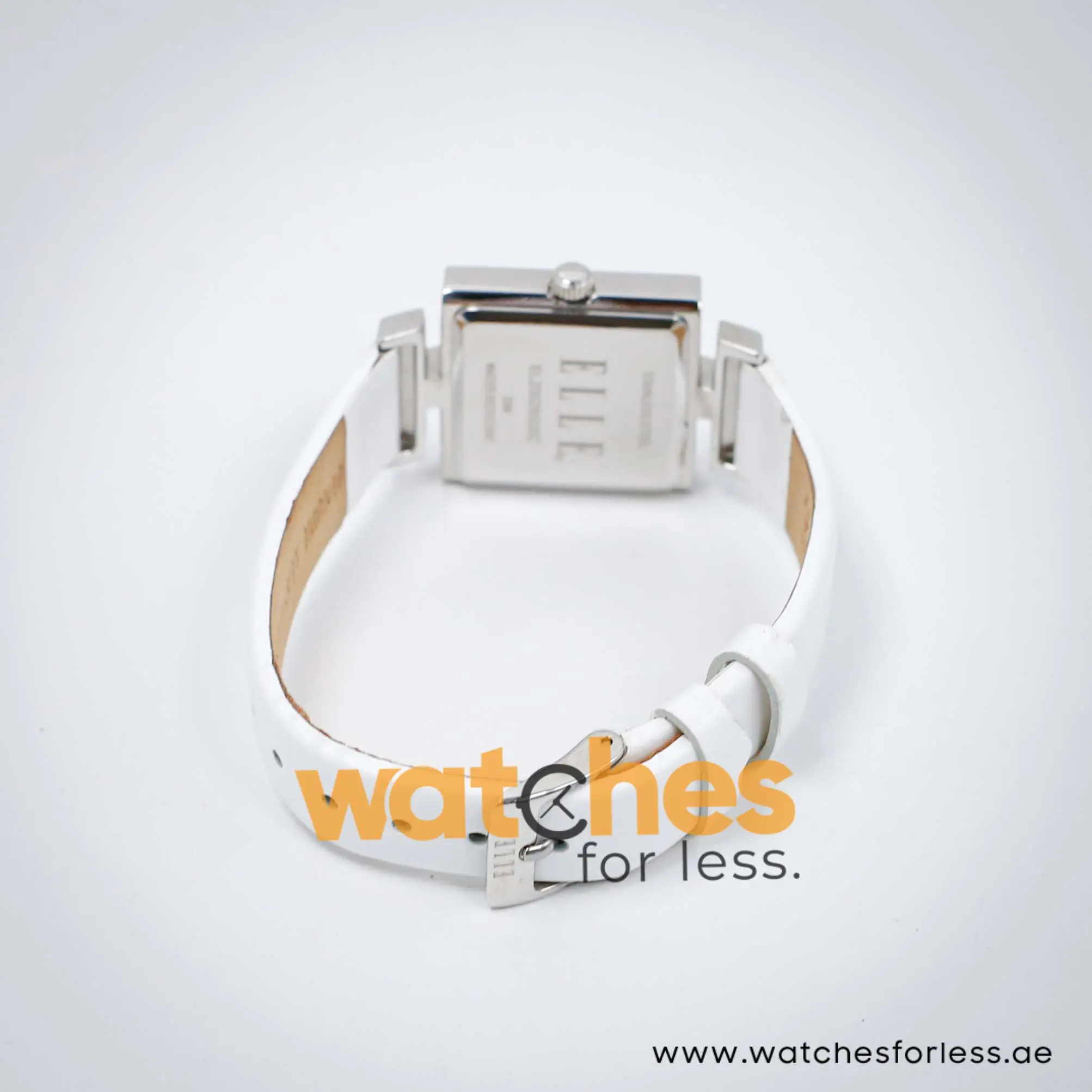 Elle Women’s Quartz White Leather Strap Silver Dial 25mm Watch EL20028S05C UAE DUBAI AJMAN SHARJAH ABU DHABI RAS AL KHAIMA UMM UL QUWAIN ALAIN FUJAIRAH