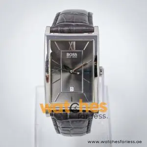 Hugo Boss Men’s Quartz Grey Leather Strap Grey Dial 30mm Watch 1512386 UAE DUBAI AJMAN SHARJAH ABU DHABI RAS AL KHAIMA UMM UL QUWAIN ALAIN FUJAIRAH