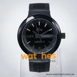 Lacoste Men’s Quartz Black Silicone Strap Black Dial 44mm Watch 2010685 UAE DUBAI AJMAN SHARJAH ABU DHABI RAS AL KHAIMA UMM UL QUWAIN ALAIN FUJAIRAH