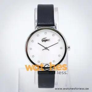 Lacoste Women’s Quartz Black Leather Strap Mother Of Pearl Dial 35mm Watch 2000590 UAE DUBAI AJMAN SHARJAH ABU DHABI RAS AL KHAIMA UMM UL QUWAIN ALAIN FUJAIRAH