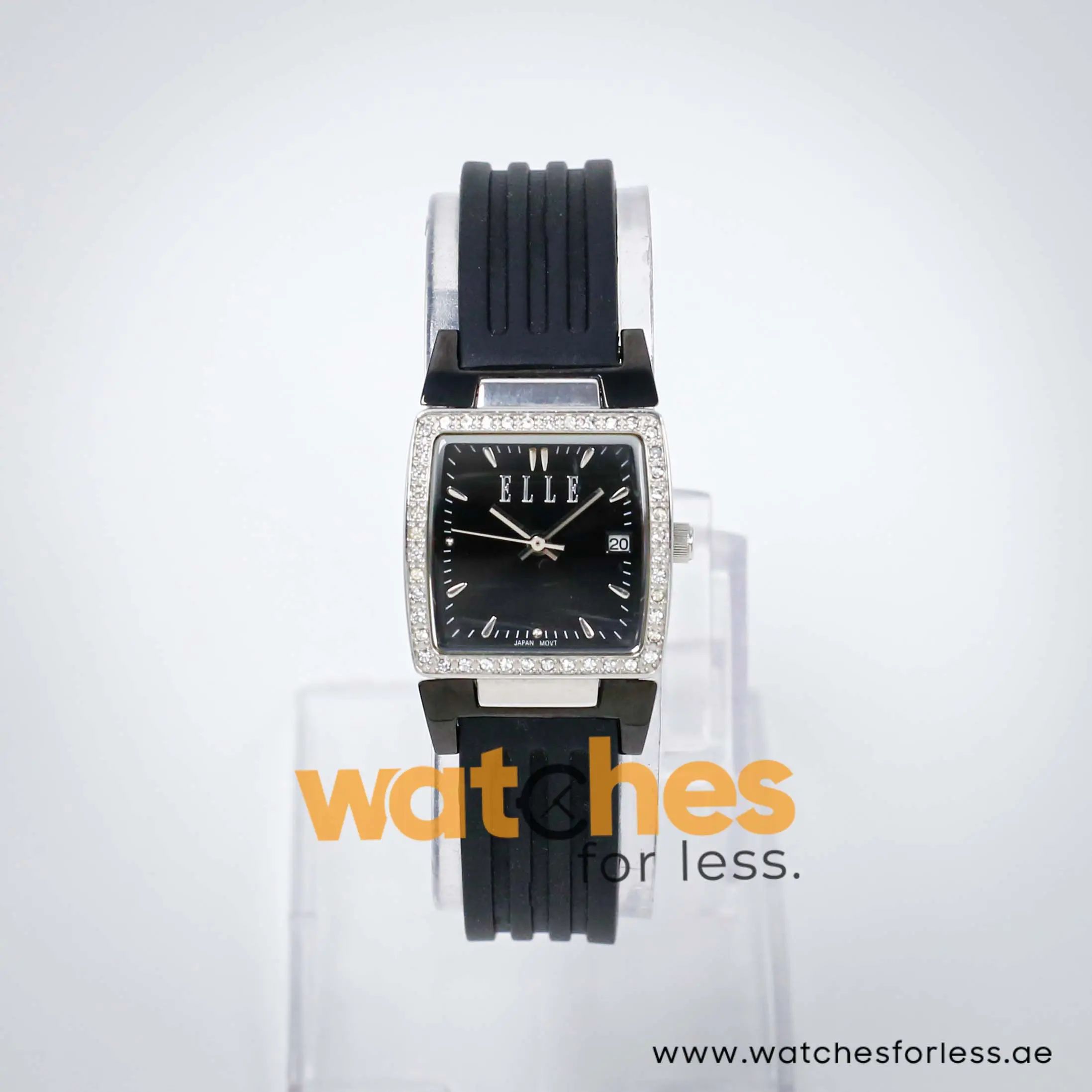Elle Women’s Quartz Black Silicone Strap Black Dial 23mm Watch EL20039P02N UAE DUBAI AJMAN SHARJAH ABU DHABI RAS AL KHAIMA UMM UL QUWAIN ALAIN FUJAIRAH