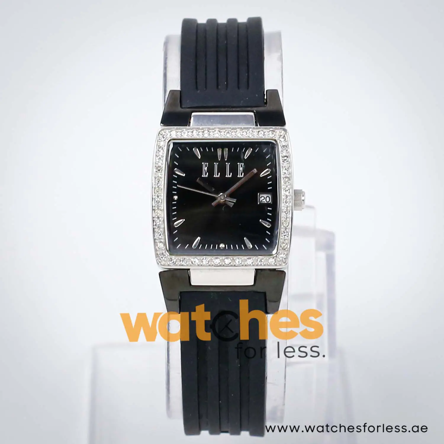 Elle Women’s Quartz Black Silicone Strap Black Dial 23mm Watch EL20039P02N UAE DUBAI AJMAN SHARJAH ABU DHABI RAS AL KHAIMA UMM UL QUWAIN ALAIN FUJAIRAH