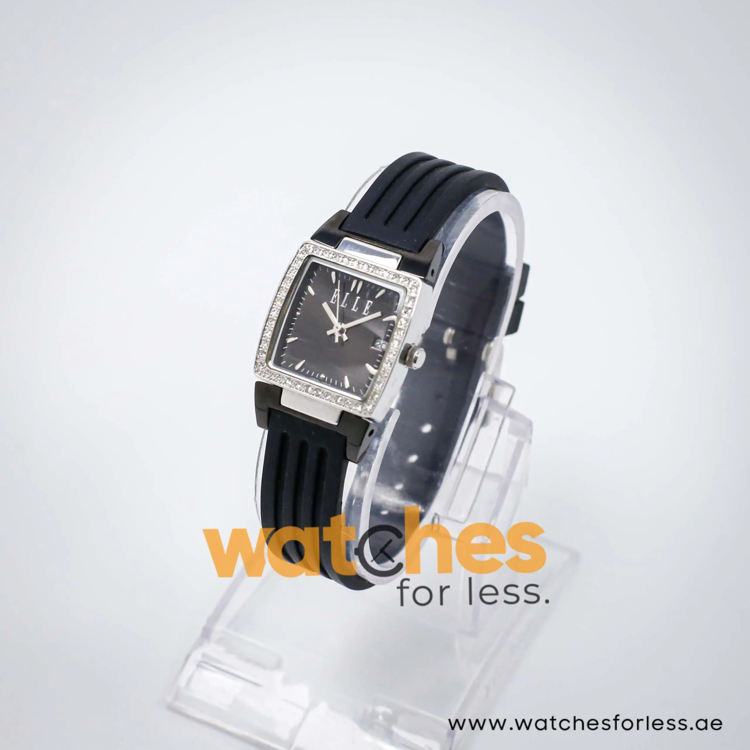Elle Women’s Quartz Black Silicone Strap Black Dial 23mm Watch EL20039P02N UAE DUBAI AJMAN SHARJAH ABU DHABI RAS AL KHAIMA UMM UL QUWAIN ALAIN FUJAIRAH