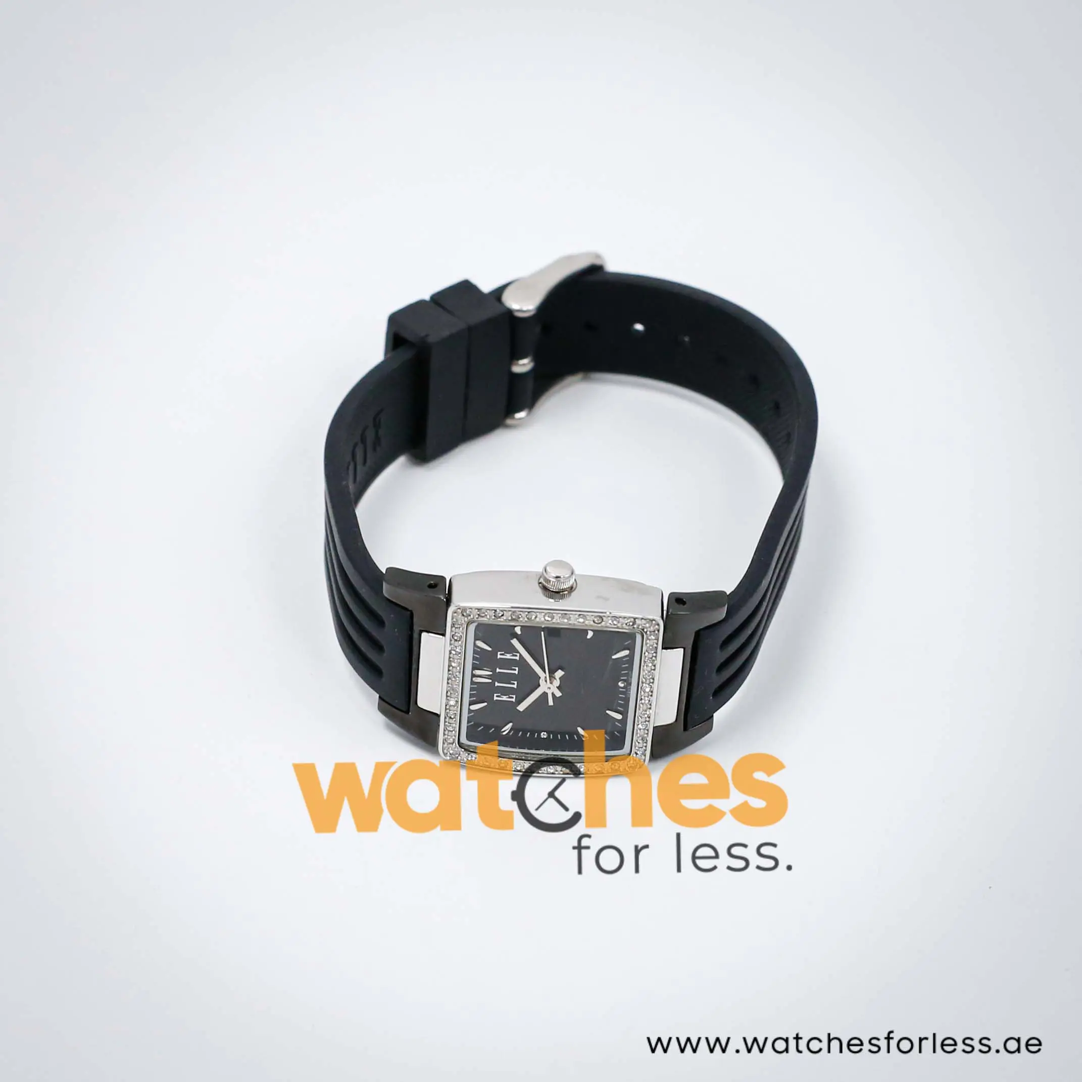 Elle Women’s Quartz Black Silicone Strap Black Dial 23mm Watch EL20039P02N UAE DUBAI AJMAN SHARJAH ABU DHABI RAS AL KHAIMA UMM UL QUWAIN ALAIN FUJAIRAH