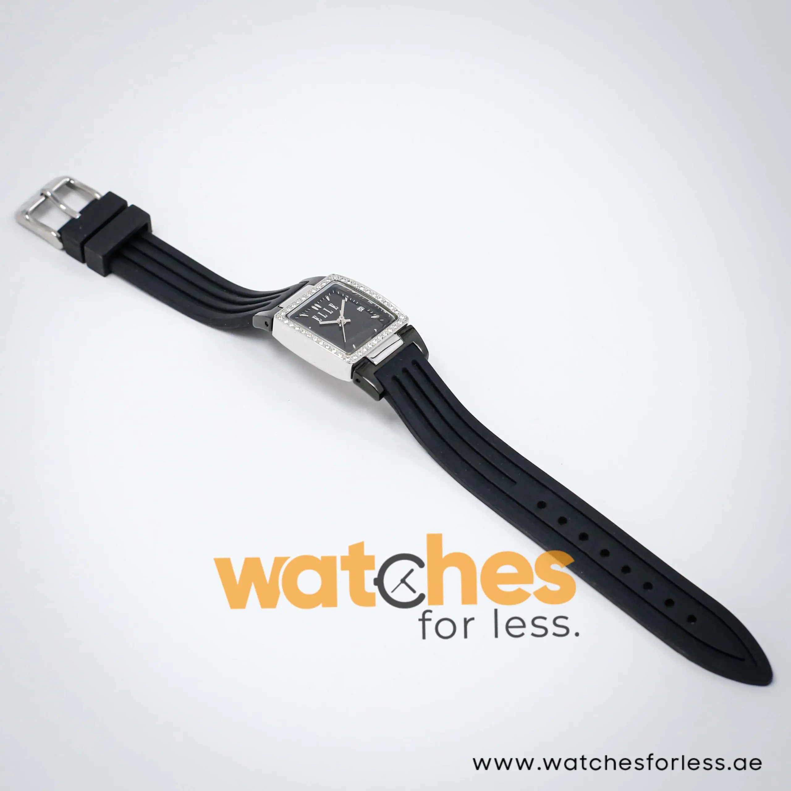 Elle Women’s Quartz Black Silicone Strap Black Dial 23mm Watch EL20039P02N UAE DUBAI AJMAN SHARJAH ABU DHABI RAS AL KHAIMA UMM UL QUWAIN ALAIN FUJAIRAH
