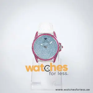 Juicy Couture Women’s Quartz White Leather Strap Sky Blue Dial 40mm Watch 1901132 UAE DUBAI AJMAN SHARJAH ABU DHABI RAS AL KHAIMA UMM UL QUWAIN ALAIN FUJAIRAH