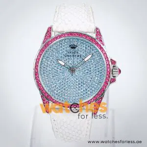 Juicy Couture Women’s Quartz White Leather Strap Sky Blue Dial 40mm Watch 1901132 UAE DUBAI AJMAN SHARJAH ABU DHABI RAS AL KHAIMA UMM UL QUWAIN ALAIN FUJAIRAH