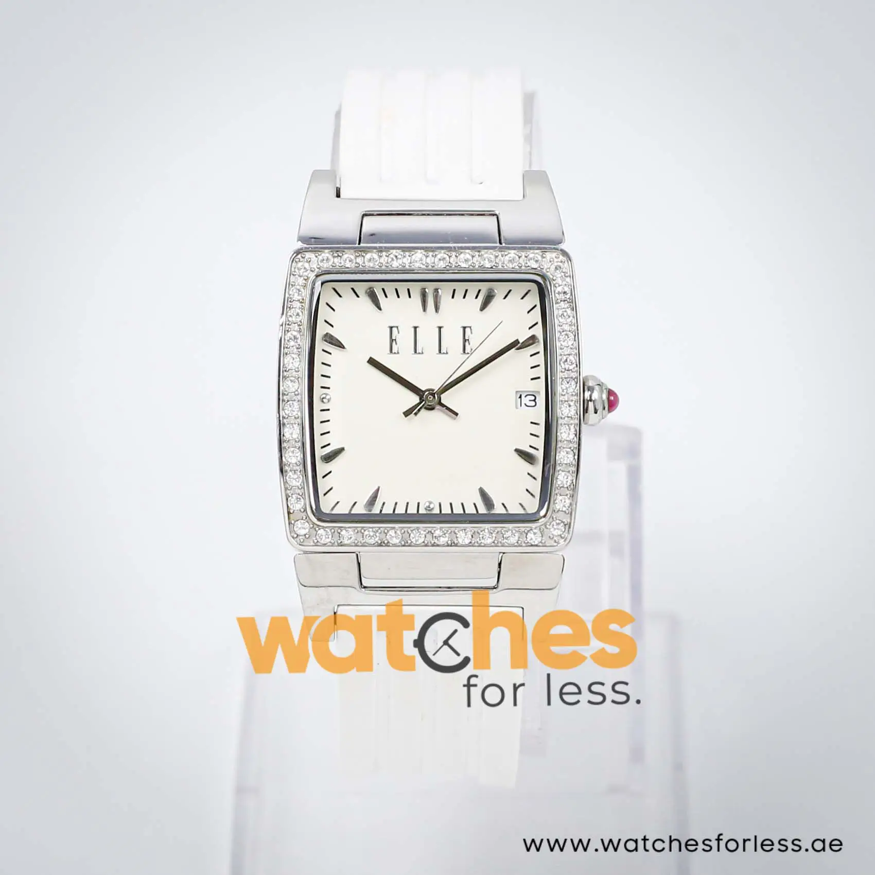 Elle Women’s Quartz White Silicone Strap Off-White Dial 29mm Watch EL20118P01N UAE DUBAI AJMAN SHARJAH ABU DHABI RAS AL KHAIMA UMM UL QUWAIN ALAIN FUJAIRAH
