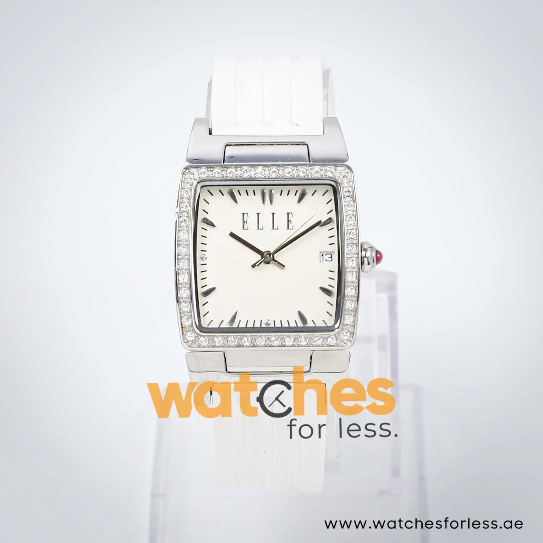 Elle Women’s Quartz White Silicone Strap Off-White Dial 29mm Watch EL20118P01N UAE DUBAI AJMAN SHARJAH ABU DHABI RAS AL KHAIMA UMM UL QUWAIN ALAIN FUJAIRAH