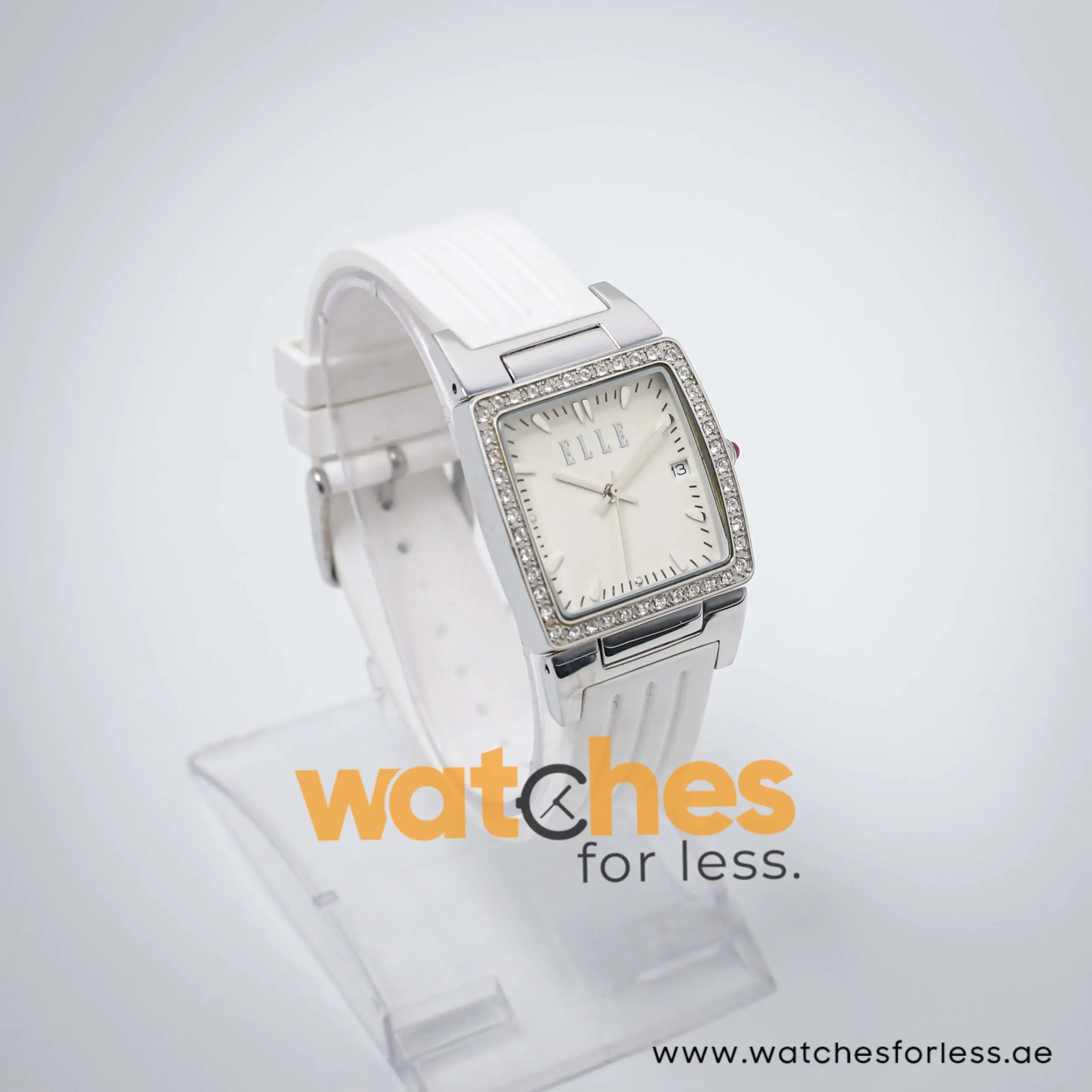 Elle Women’s Quartz White Silicone Strap Off-White Dial 29mm Watch EL20118P01N UAE DUBAI AJMAN SHARJAH ABU DHABI RAS AL KHAIMA UMM UL QUWAIN ALAIN FUJAIRAH
