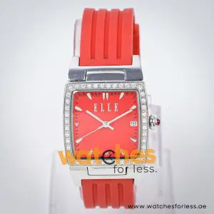 Elle Women’s Quartz Red Silicone Strap Red Dial 29mm Watch EL20039P04N UAE DUBAI AJMAN SHARJAH ABU DHABI RAS AL KHAIMA UMM UL QUWAIN ALAIN FUJAIRAH