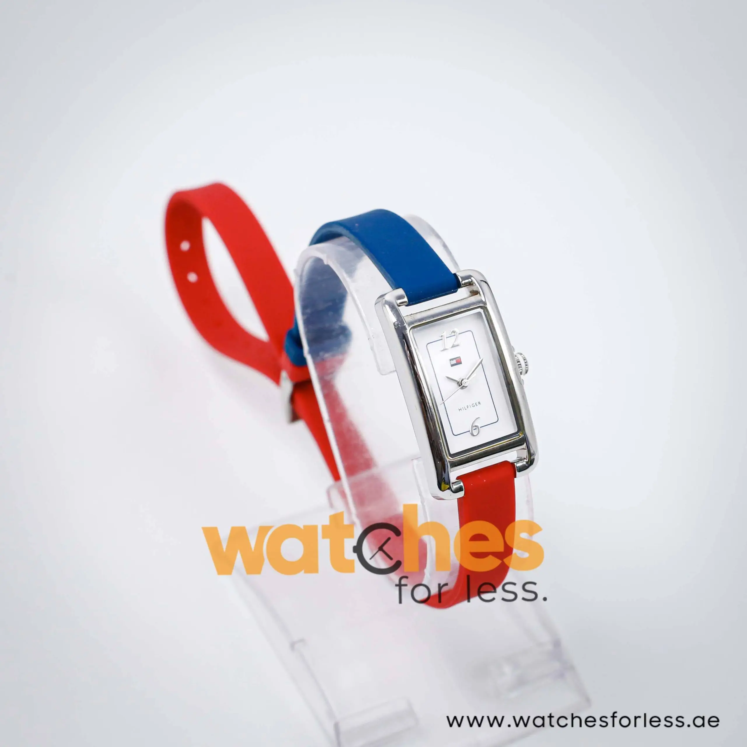 Tommy Hilfiger Women’s Quartz Red & Blue Silicone Strap White Dial 20mm Watch 1781226 UAE DUBAI AJMAN SHARJAH ABU DHABI RAS AL KHAIMA UMM UL QUWAIN ALAIN FUJAIRAH