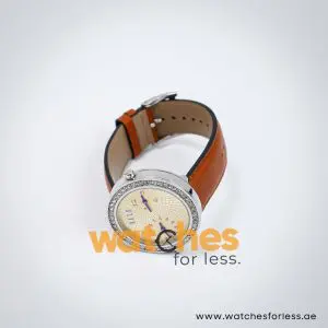 Elle Women’s Quartz Brown Leather Strap Gold Dial 41mm Dual Time Watch EL20038S47N UAE DUBAI AJMAN SHARJAH ABU DHABI RAS AL KHAIMA UMM UL QUWAIN ALAIN FUJAIRAH